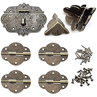 SDTC Tech Antique Engraved Latch Hasp Hinges and Box Corner